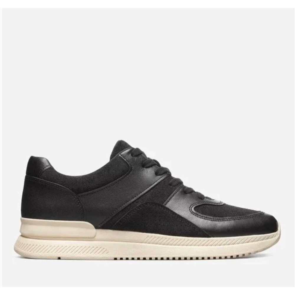 EVERLANE Leather Suede Court Sneaker Black Trainer Shoes Mens Size 11 NEW Casual